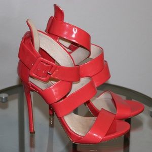 Coral Strappy Heels